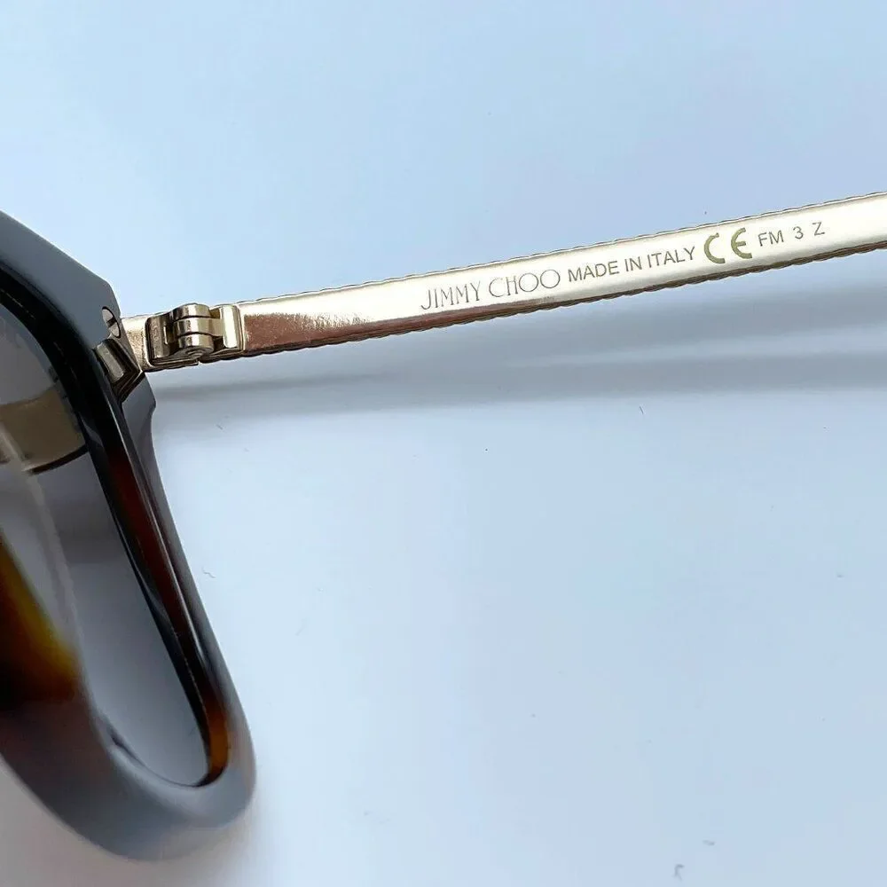 SALE! NEW JIMMY CHOO Shade/S C9B POLARIZED Havana Women Sunglasses